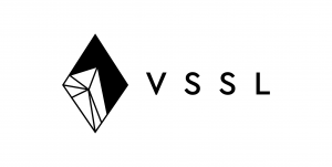 The VSSL logo showing the acronym and a geometric triangle shape with multifaceted shades of black and white